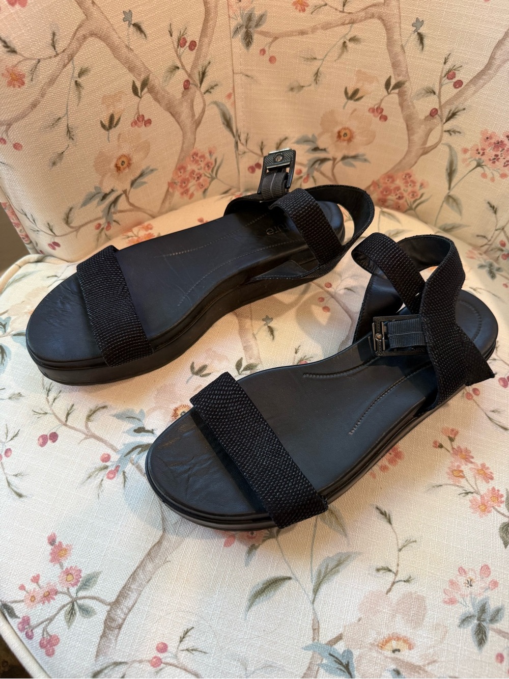 Nurture Platform Black Women’s Strap Sandals